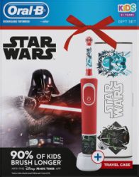 Oral-B D100 Star Wars Elektromos gyermek fogkefe + utazótok 
