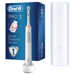 Oral-B PRO3 3500 fehér Elektromos fogkefe Sensi Clean fejjel + útitok  